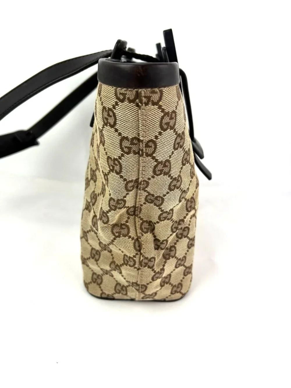 Gucci GG Canvas Dark Brown Tote